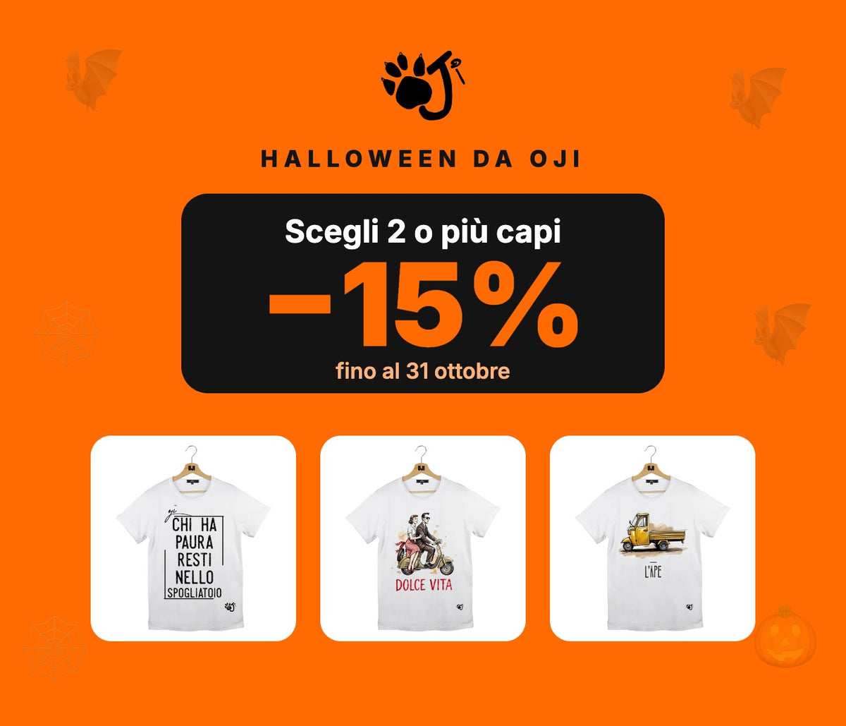 Halloween OJI: -15% su 2 o più capi