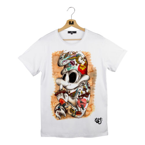 PUFFO TATUATO UOMO BIANCO 10 Y PUFFO TATUATO